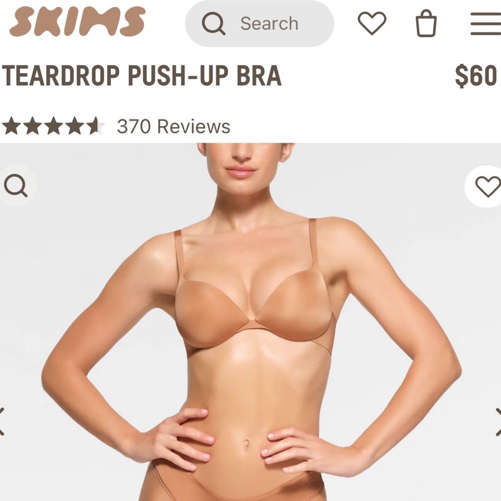 SKIMS - NWT Teardrop Push-Up Bra in Ochre